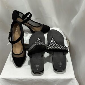 Elegant Black Women's Shoes size 9 and size 10 you get 2 pairs of shoes